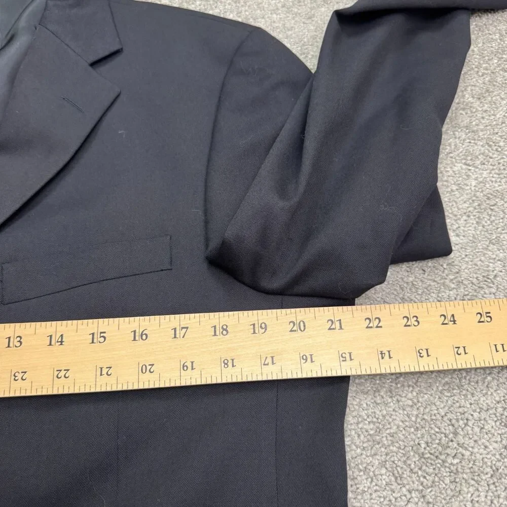 J.Crew Wool Suit Blazer Jacket Mens 42L Navy Blue Sport Coat Classic Workwear
